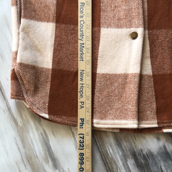 Steve Madden BB DAKOTA woman’s Rust & Cream Skacket with Fringe / Medium - Picture 6 of 8